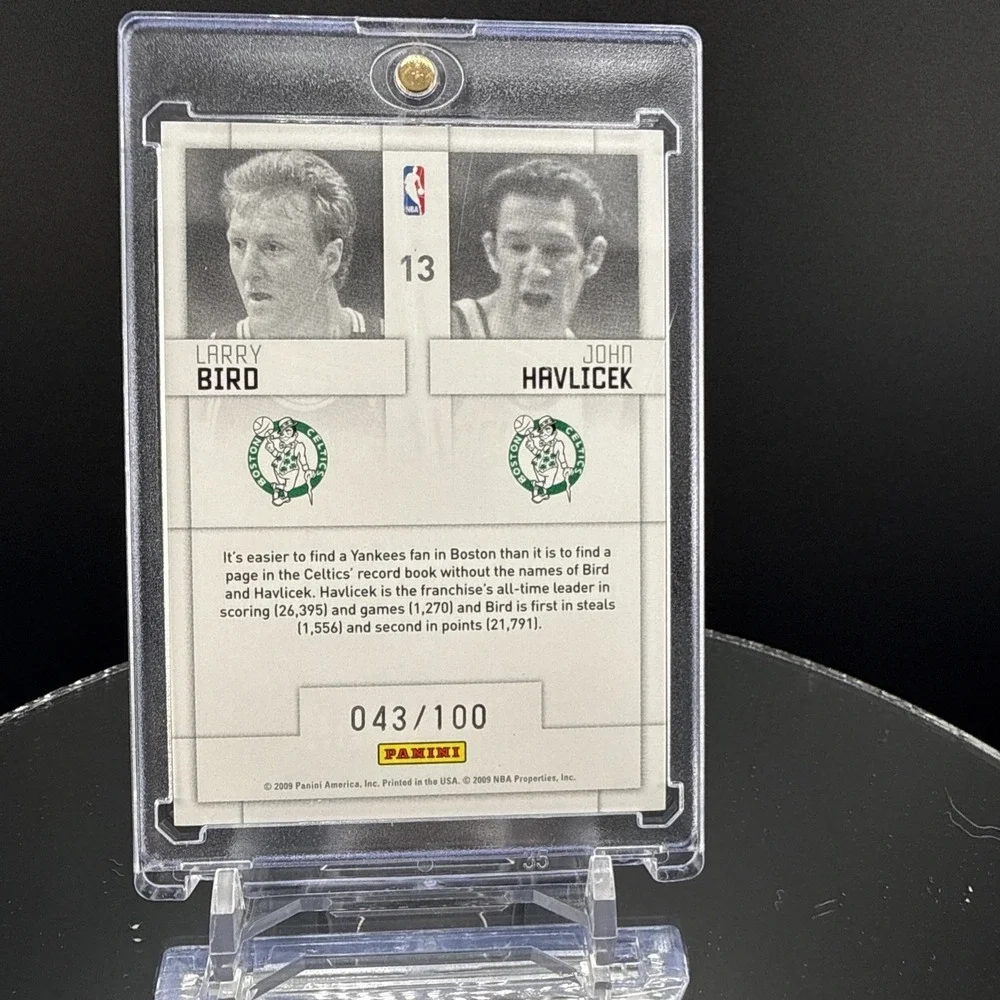 2009-10 Panini Threads #13 John Havlicek / Larry Bird Generations  #/100